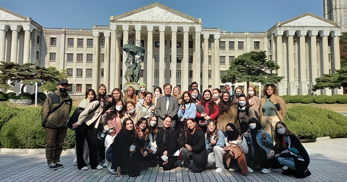 Student participating in exchange programmes